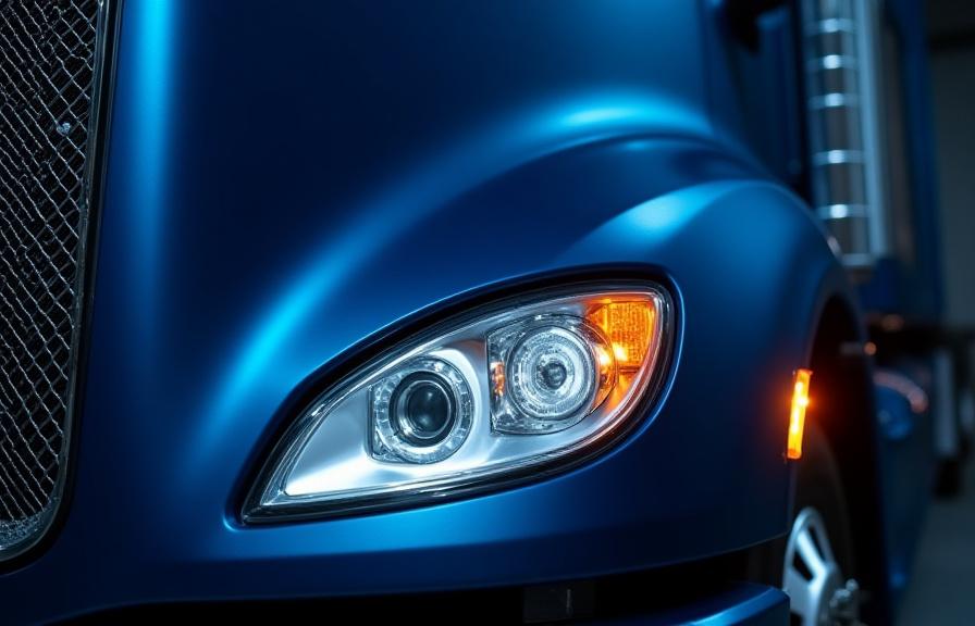 High-performance semi-tractor with advanced aerodynamics